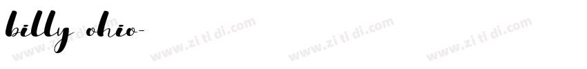 billy ohio字体转换